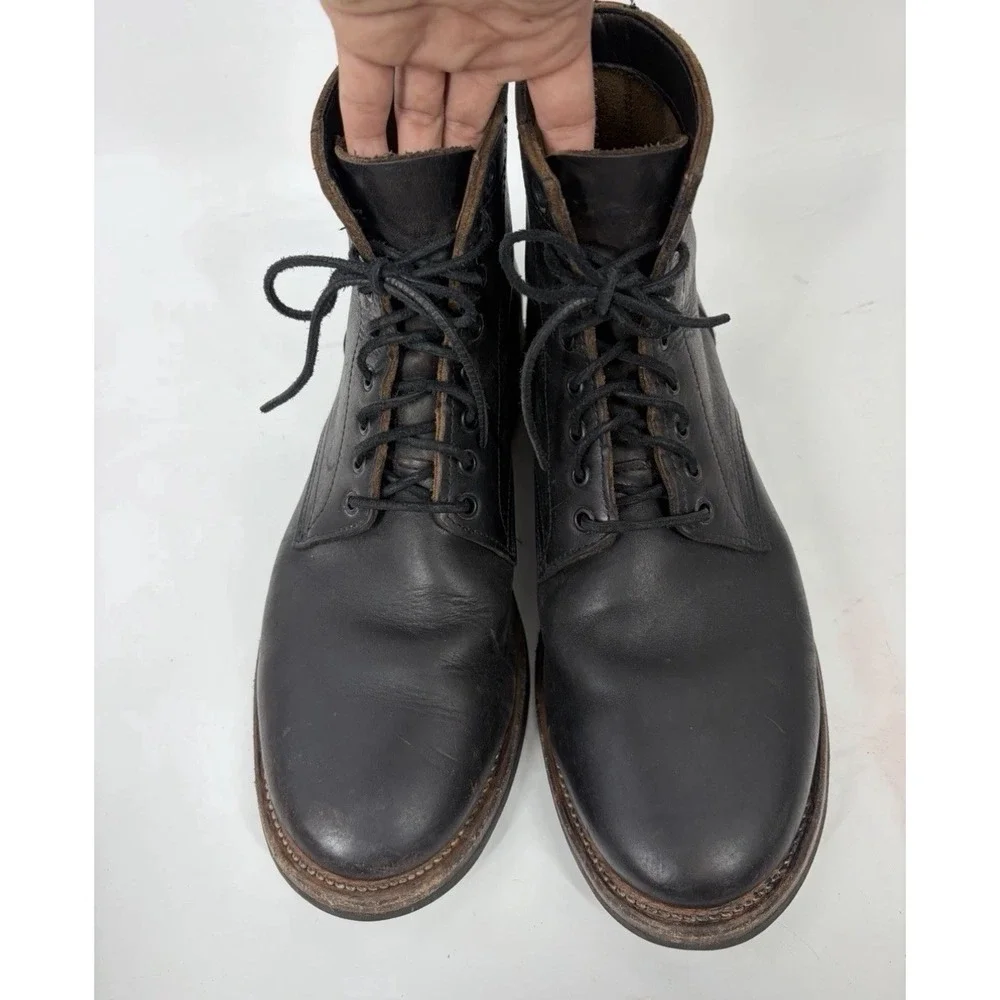 Oak Street Bootmakers Leather Trench Boots Size 11 D Natural Dainite Soles USA